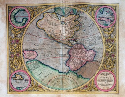 Världskarta av Abraham Ortelius (1527-1598) av Abraham Ortelius