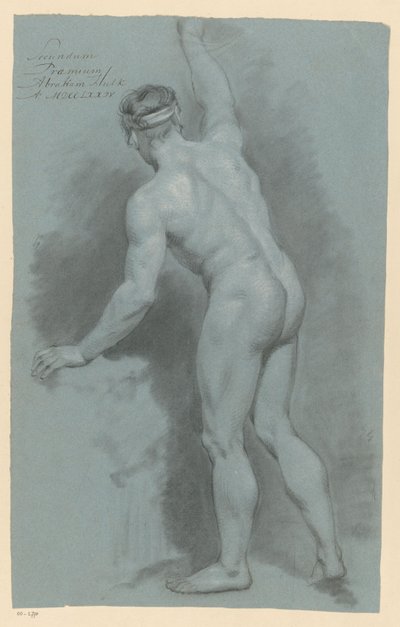 Stående manlig naken, sedd bakifrån (2:a pris 1774) av Abraham Pietersz. Hulk