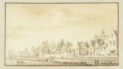 Vy över Montfoort av Abraham Rademaker