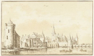 Utsikt över staden Gennep av Abraham Rademaker