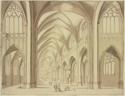 Interiör av Sankt Mariakyrkan i Utrecht av Abraham Rademaker
