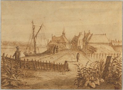Utsikt över en del av staden Amsterdam av Abraham Rutgers