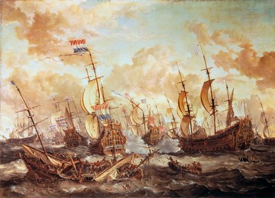 De fyra dagars strid av Abraham Storck