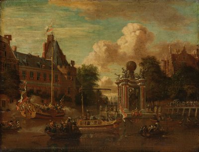 Den moskovitiska legationen besöker Amsterdam, 29 augusti 1697 av Abraham Storck