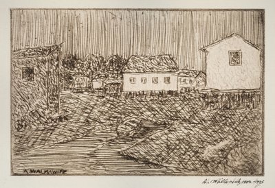 Gatubild, byggnad eller porträtt, 1902-1905. av Abraham Walkowitz