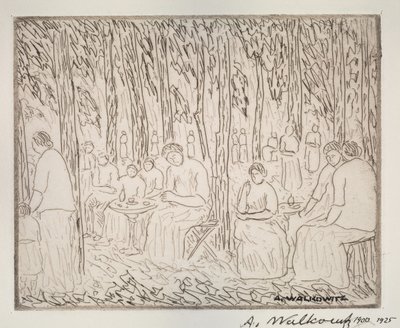 Under två träd, 1900-1925. av Abraham Walkowitz