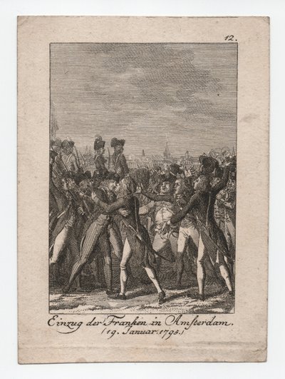 Frankernas intåg i Amsterdam av Abraham Wolfgang Küffner