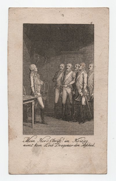 Min herr Obrist! , ca 1795 (gravyr) av Abraham Wolfgang Küffner