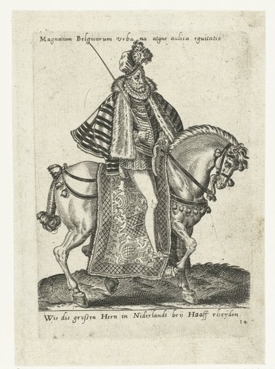 Holländsk herre till häst av Abraham de Bruyn (attributed to)