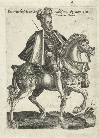 Holländsk godsägare till häst av Abraham de Bruyn (attributed to)