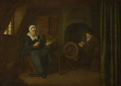 Tobit och Anna, ca. 16571658 av Abraham de Pape