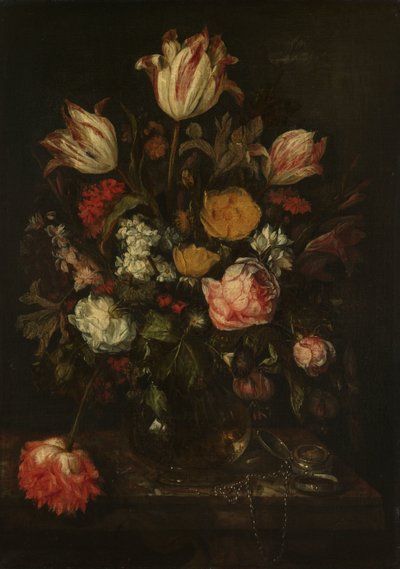 Stilleben med blommor av Abraham van Beyeren