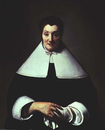 Porträtt av en kvinna, femtio år av Abraham van Dyck