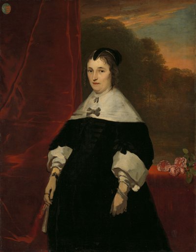 Machteld Bas (d. 1681). Hustru till Abraham de Visscher av Abraham van den Tempel (attributed to)
