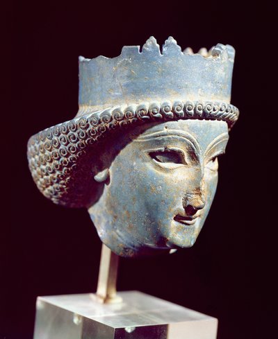 Huvud för en prins, från Persepolis, 400-400-talet f.Kr. (lapis lazuli) av Achaemenid