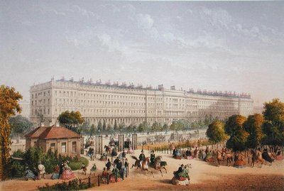 Hyde Park Gardens, ca 1862 (lito i färg) av Achille Louis Martinet