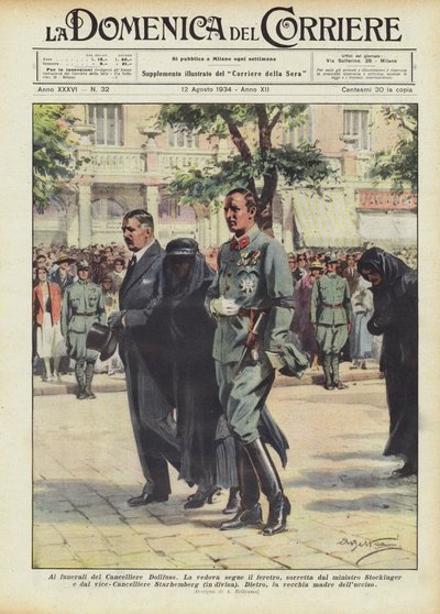 På kansler Dollfuss begravning av Achille Beltrame