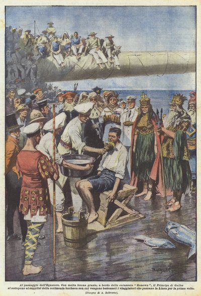 Vid korsningen av ekvatorn av Achille Beltrame