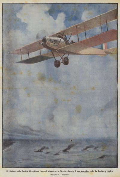 Italienska vingar på kanalen av Achille Beltrame
