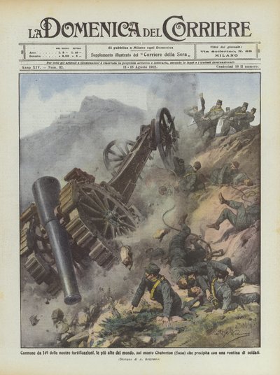 Kanon från 149 av våra befästningar, de högsta i världen, på Mount Chaberton? av Achille Beltrame