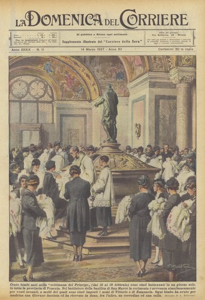 Har hundra barn födda i prinsens vecka (12-19 februari) blivit döpta? av Achille Beltrame