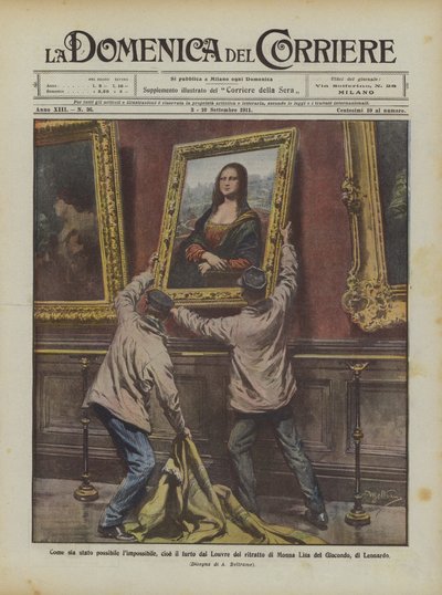 Hur var det omöjliga möjligt, det vill säga stölden från Louvren av porträttet av Mona Lisa av? av Achille Beltrame
