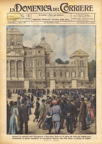 Under prinsessornas sjukdom, i Racconigi av Achille Beltrame
