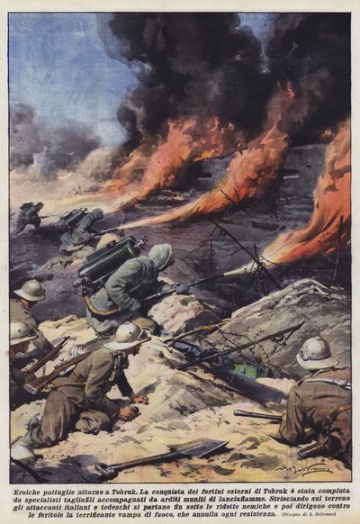 Heroiska patruller runt Tobruk av Achille Beltrame