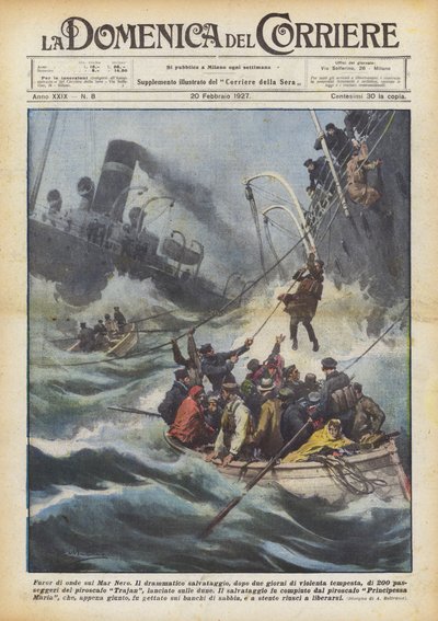 Furor av vågor på Svarta havet av Achille Beltrame