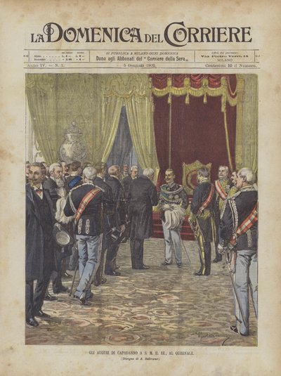 Nyårshälsningar till S M Il Re, Al Quirinale av Achille Beltrame