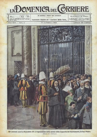 Den extrema äran till Benedictus XV av Achille Beltrame