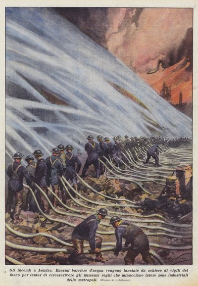Bränder i London av Achille Beltrame