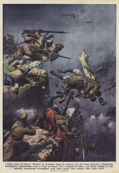 Libyerna mot etiopierna av Achille Beltrame