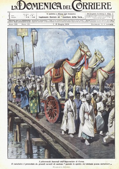 Den färgglada begravningen av kejsaren av Korea av Achille Beltrame