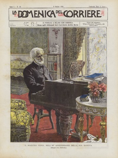 Maestro Verdi, på 86-årsdagen av hans födelse av Achille Beltrame