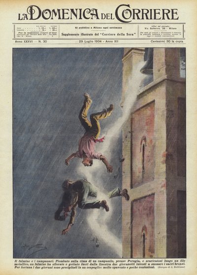 Blixten och klockorna av Achille Beltrame
