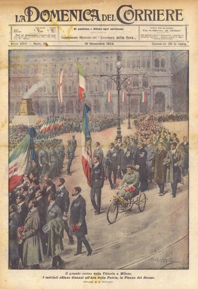Den stora segerprocessionen i Milano av Achille Beltrame