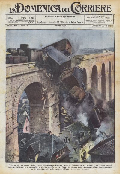 Hoppet av ett tåg av Achille Beltrame