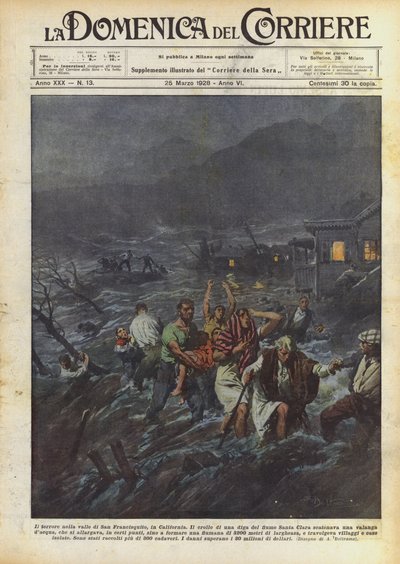 Terror i San Francisquito Valley, Kalifornien av Achille Beltrame