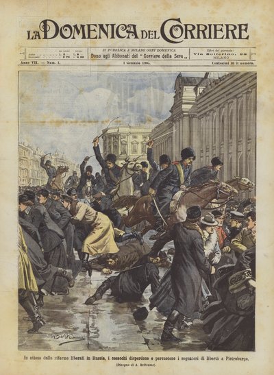 I väntan på liberala reformer i Ryssland skingras kosackerna och försvinner drömmarna om frihet i Petersburg av Achille Beltrame