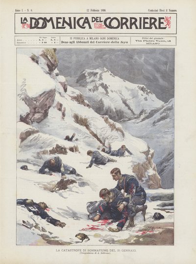 Sommafiume-katastrofen den 25 januari av Achille Beltrame