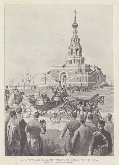 Invigningen av monumentet av St Stephen i Turkiet av Achille Beltrame