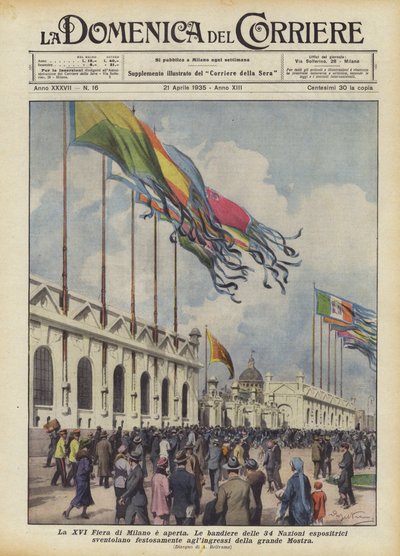 XVI Fiera di Milano är öppen av Achille Beltrame