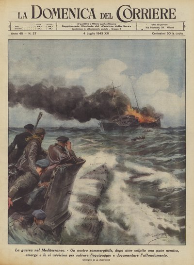 Kriget i Medelhavet av Achille Beltrame