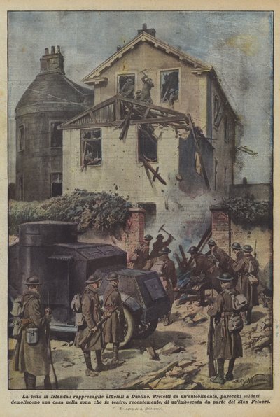 Kampen i Irland, officiella repressalier i Dublin av Achille Beltrame