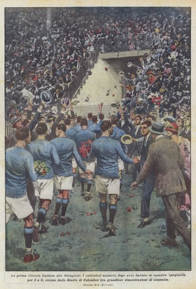 Den första italienska segern i OS av Achille Beltrame