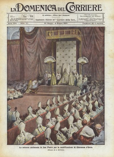 Den högtidliga ceremonin i San Pietro för helgelsen av Jeanne d