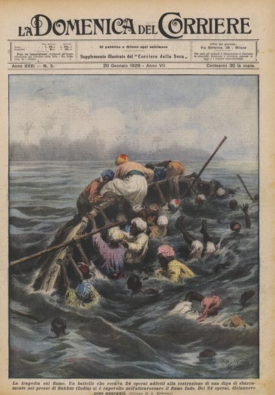 Tragedin på floden av Achille Beltrame