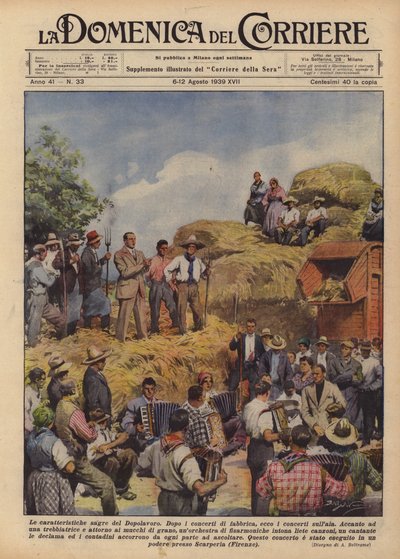 De karakteristiska festivalerna i Dopolavoro av Achille Beltrame