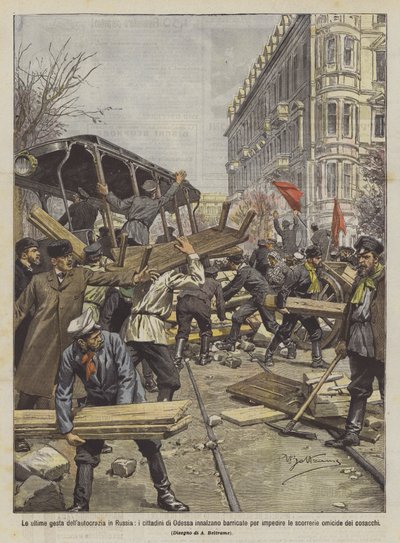 De senaste bedrifterna av envälde i Ryssland, höjer medborgarna i Odessa barrikader för att förhindra? av Achille Beltrame